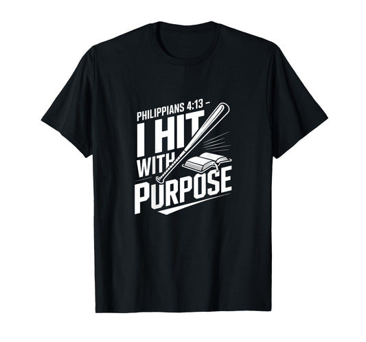 Philippians 4:13 I Hit with Purpose Christian T-Shirt