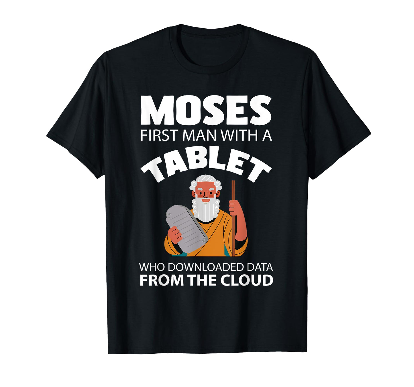 Jewish Passover Moses Tablet Data Cloud T-Shirt