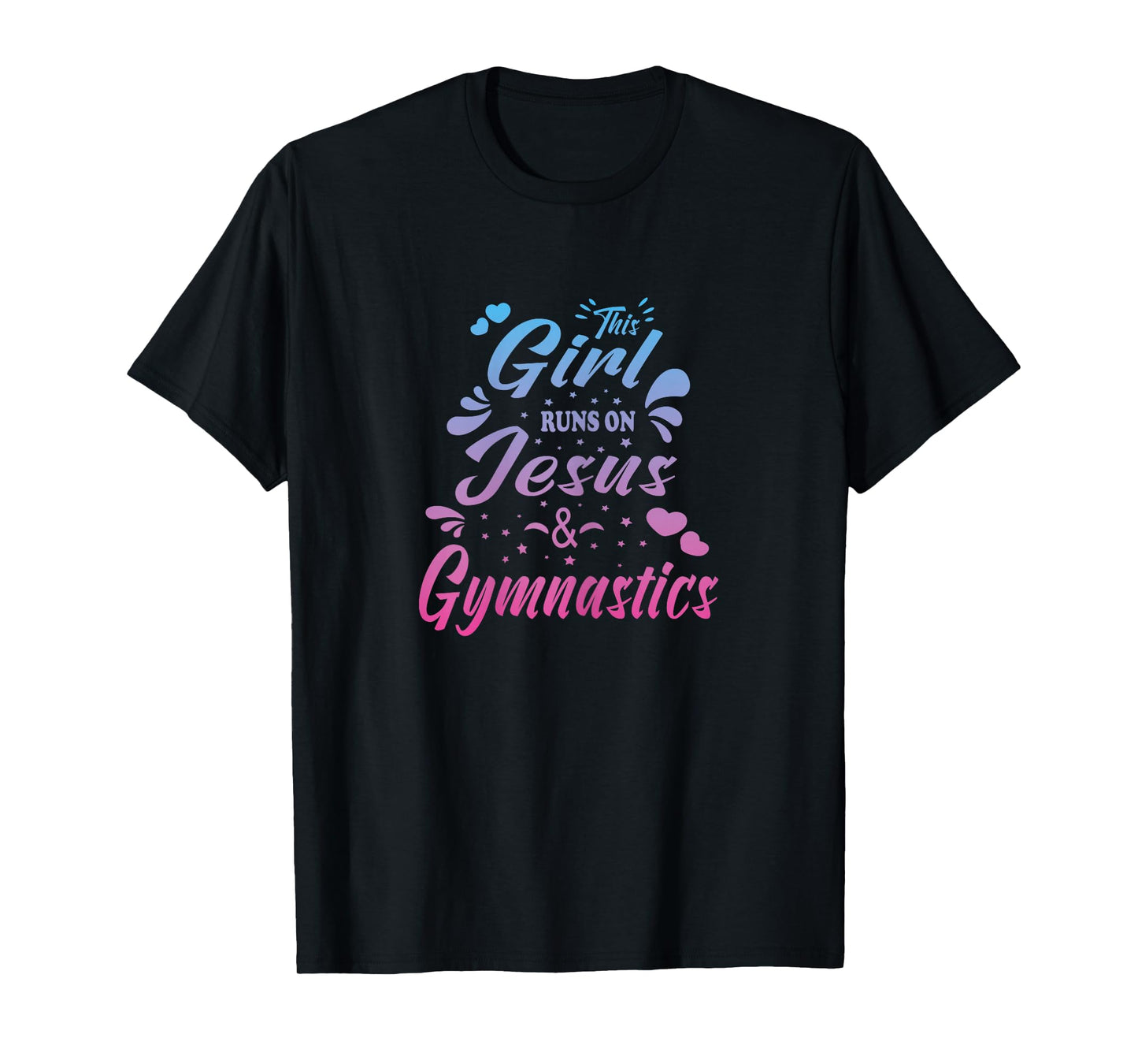 This Girl Runs On Jesus And Gymnastics Gymnastics Christians T-Shirt