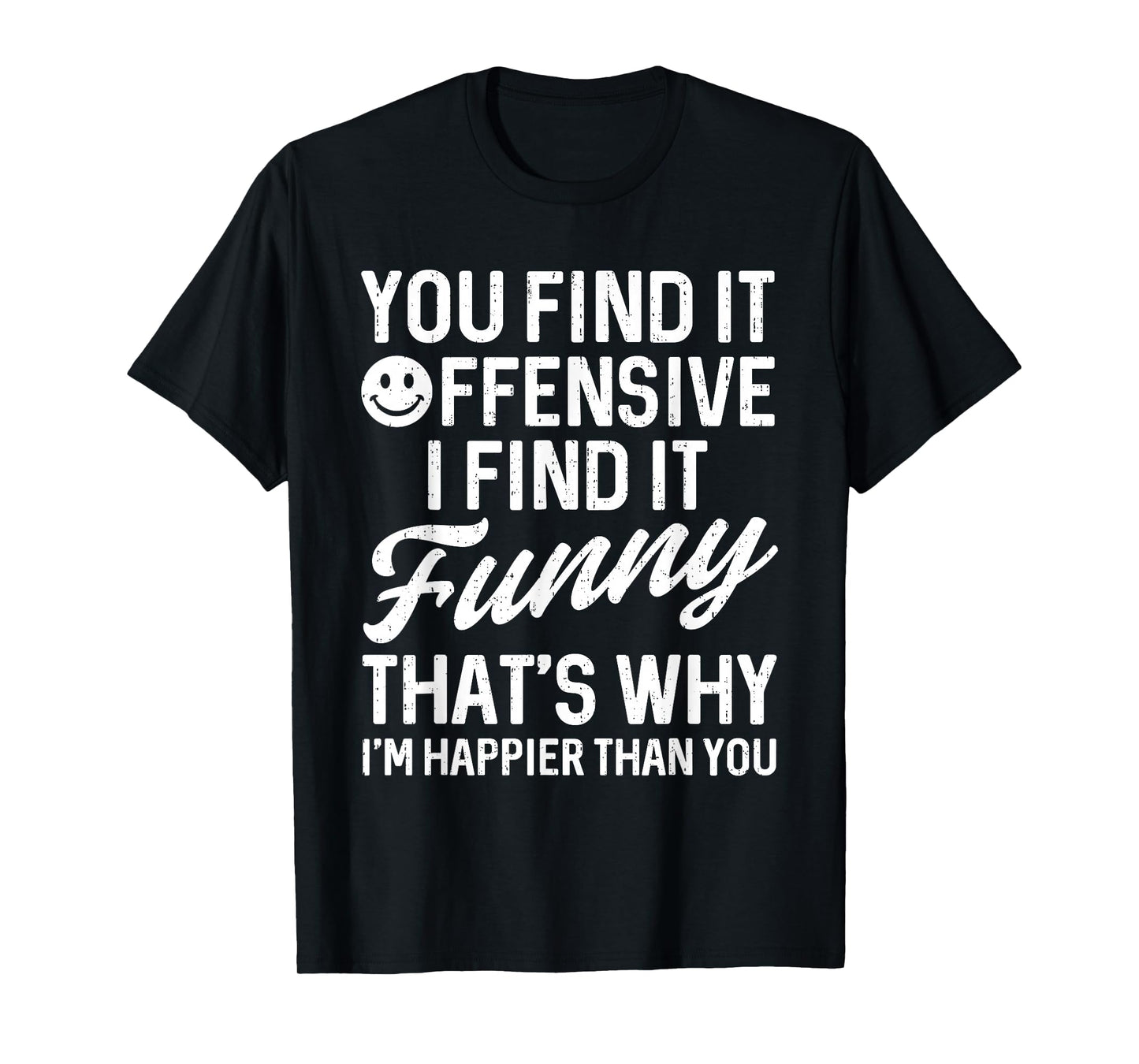 Funny Saying You Find It Offensive Adult Humor Sarcastic T-Shirt