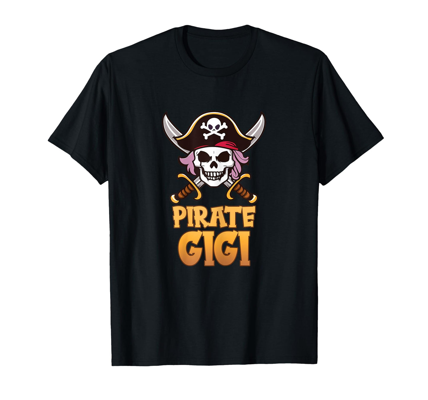 Pirate Gigi Funny Captain Matching Grandma Halloween Costume T-Shirt