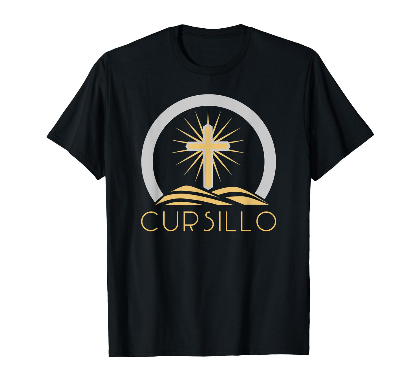 Cursillo Radiant Cross on Hill T-Shirt