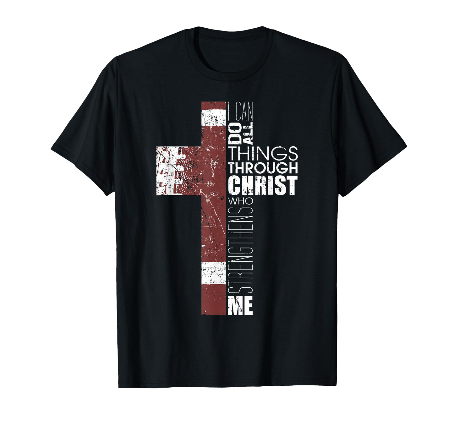 Christian Football Verse I Can Do All Things Through Christ T-Shirt