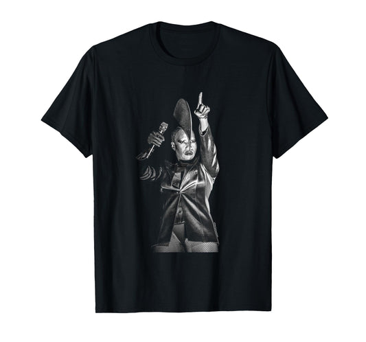 Grace Jones On Stage Black And White By Everard Smith T-Shirt