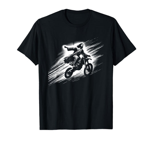Jesus On Dirt Bike - Funny Christian Motorcycle Lover T-Shirt