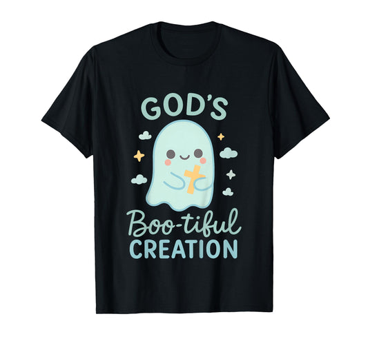 God’s Boo-Tiful Creation Cute Ghost Christian Kids Faith T-Shirt
