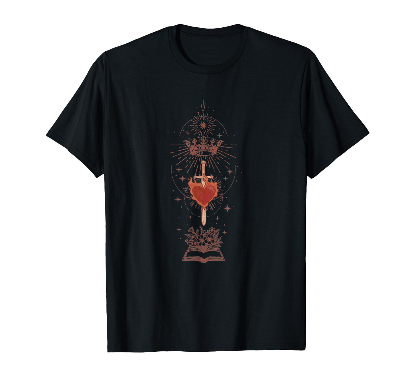 Sacred Heart of Jesus Christ Crown Sword Bible Faith T-Shirt