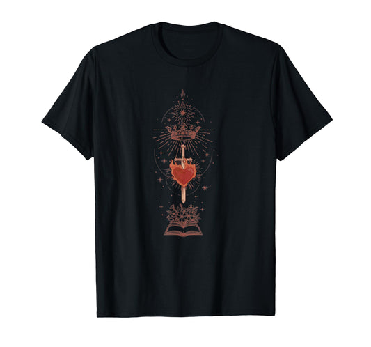 Sacred Heart of Jesus Christ Crown Sword Bible Faith T-Shirt