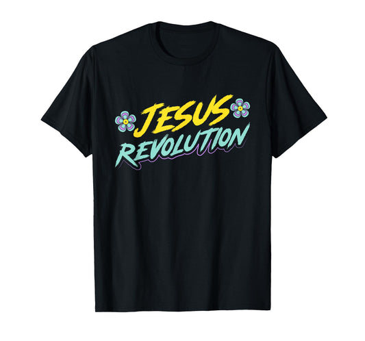 Jesus Revolution Faith Retro Groovy Christian T-Shirt