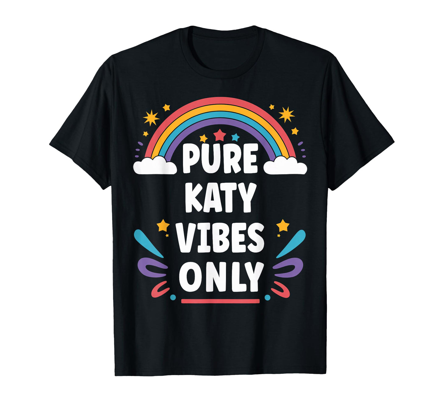 KATY Vibes Only Cute Retro Girls KATY Name T-Shirt