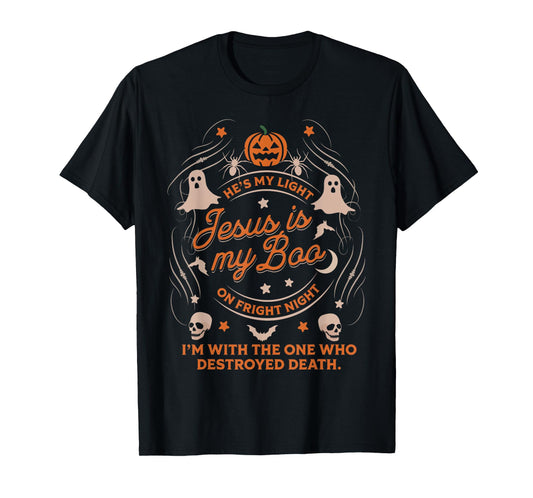 Jesus is My Boo Christian Halloween Funny God Faith Fall T-Shirt