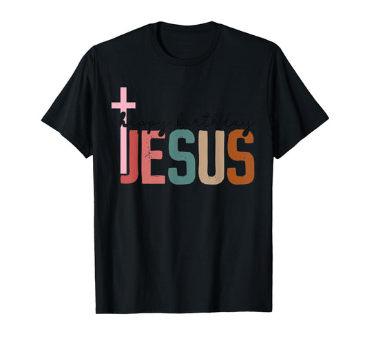 Jesus Birthday - Faith Cross Christian Christmas Celebration T-Shirt