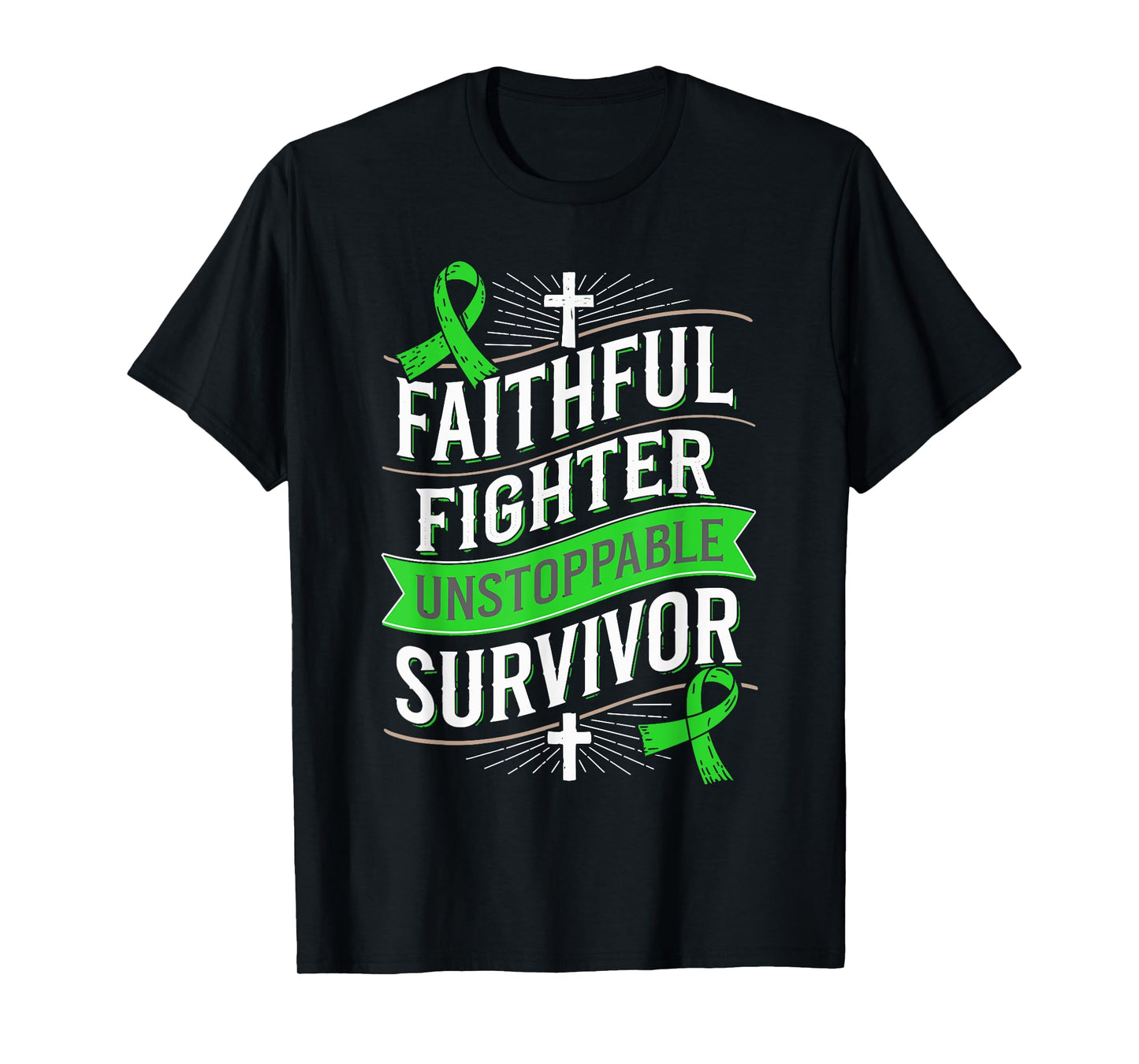 Faithful Fighter Survivor Spinal Cord Injury Awareness T-Shirt