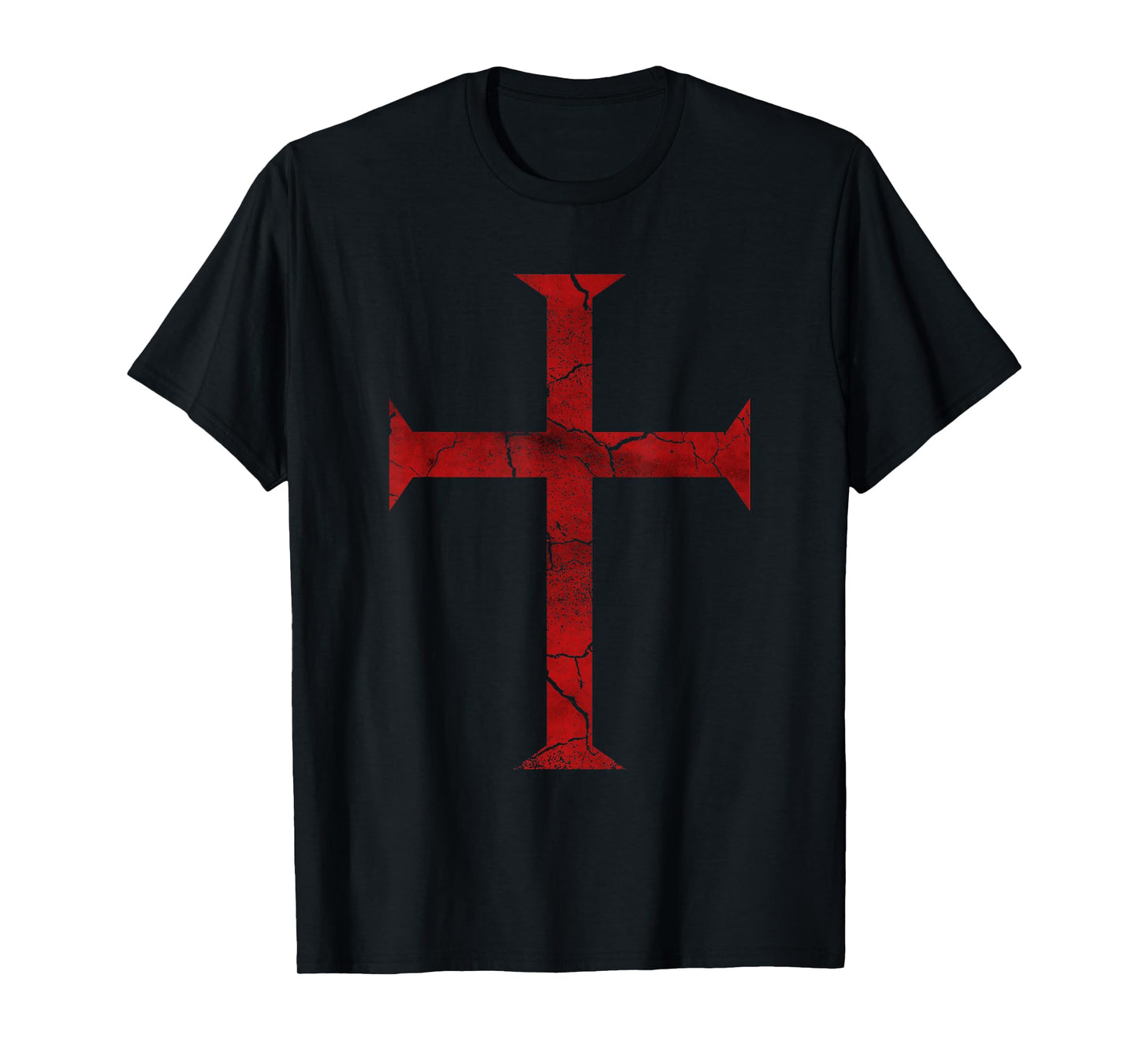 Distressed Deus Vult Knights Templar Cross, Crusader T-Shirt T-Shirt