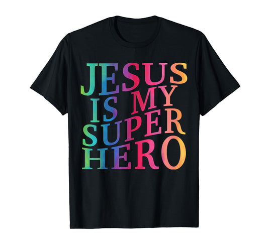 Toddler Jesus is My Superhero Christian God Son Brother Kids T-Shirt