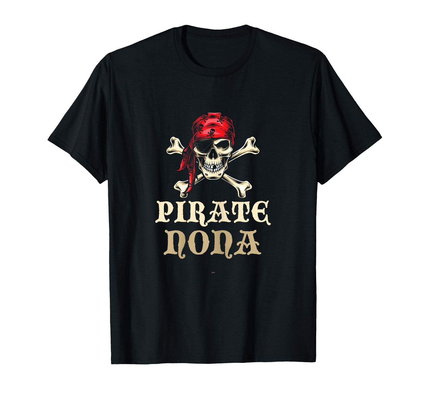 Pirate Nona Skull Matching Grandma Halloween Costume T-Shirt