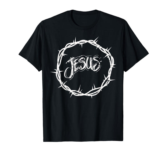 Mens Jesus Crown of Thorns Graphic Design T-Shirt
