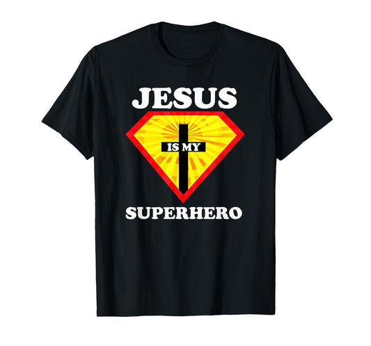 Jesus Is My Superhero Cute Powerful Christian Gift American T-Shirt