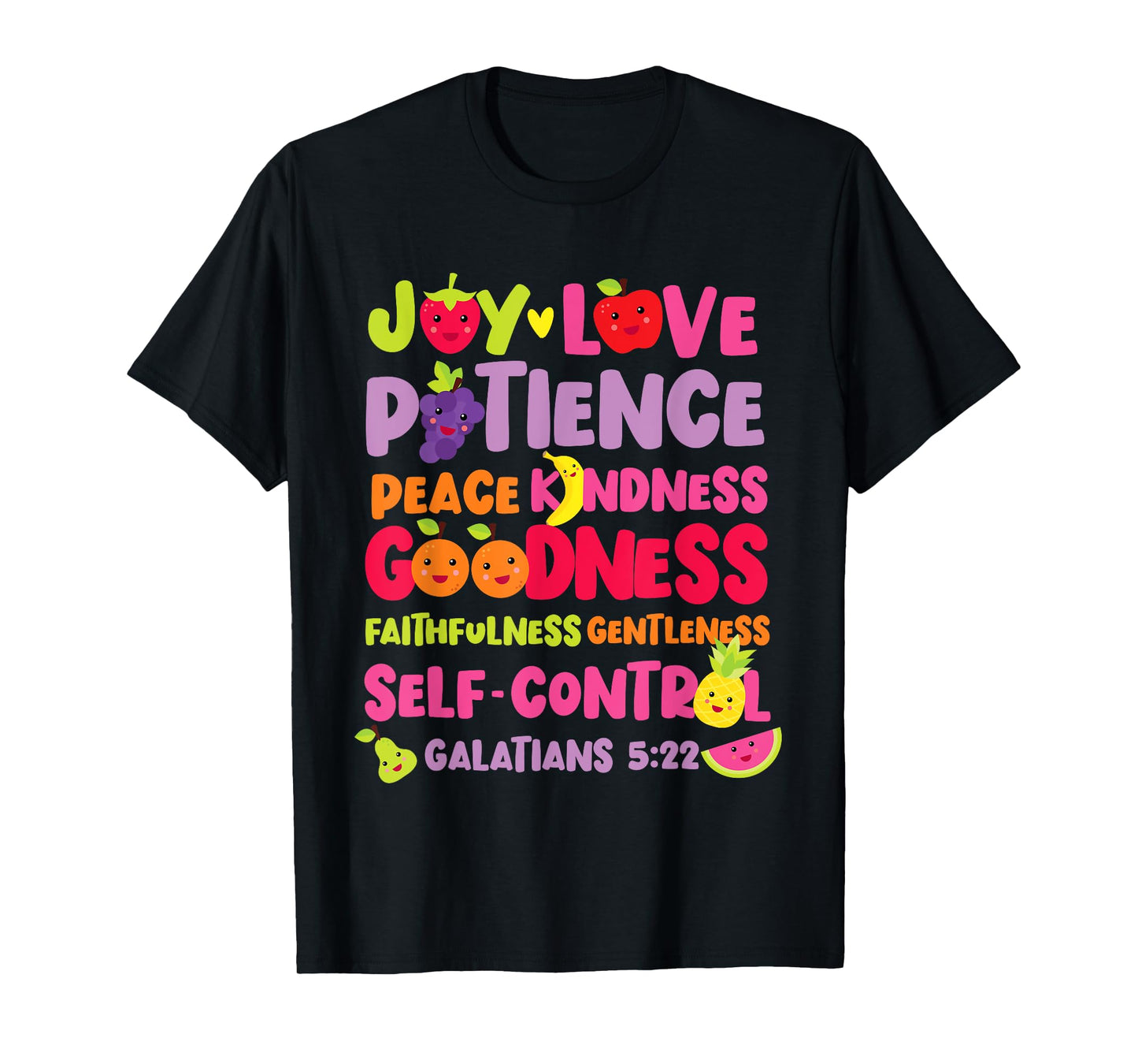 Christian Bible Verse Fruit Of The Spirit Galatians 5:22 T-Shirt