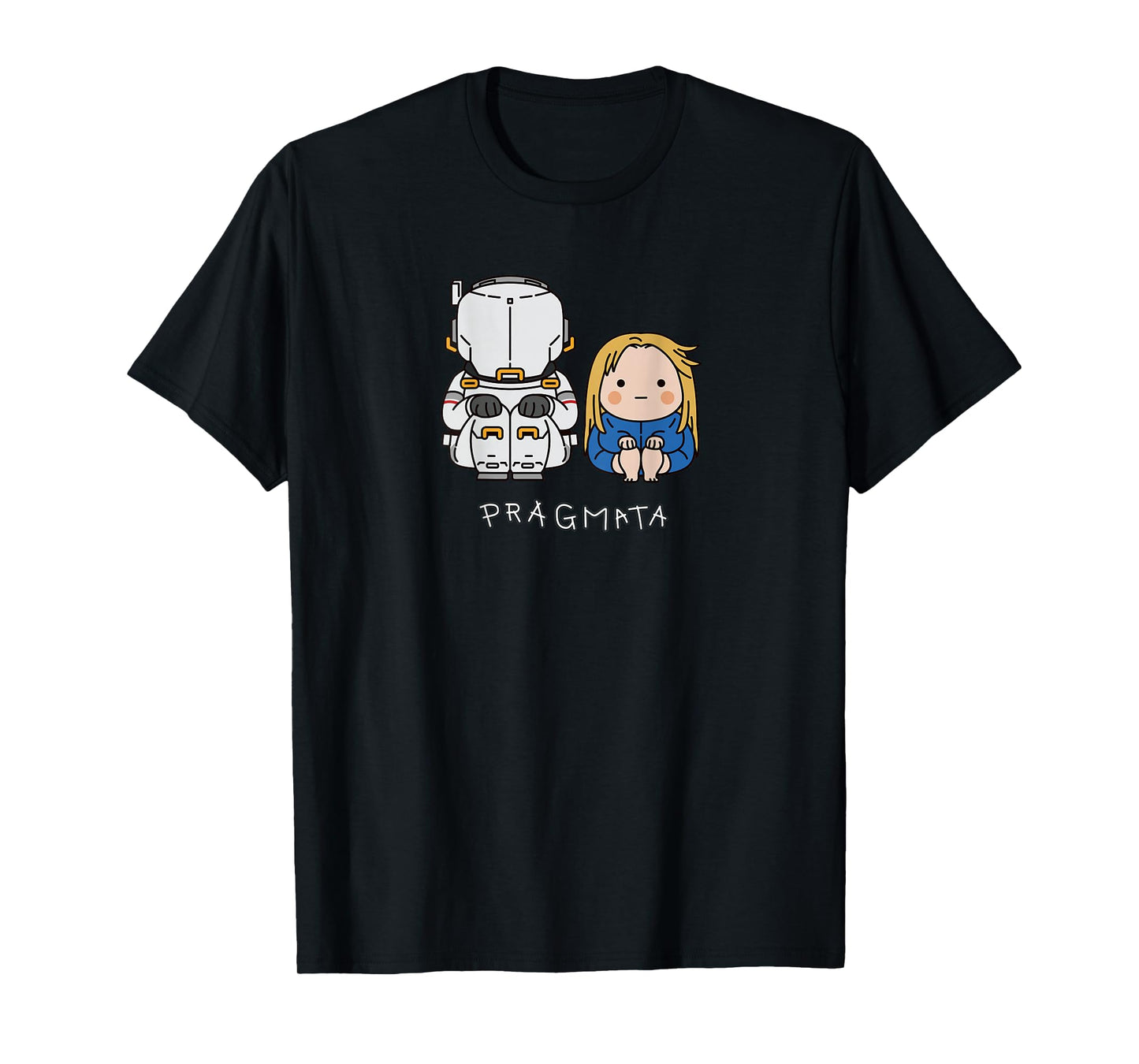 PRAGMATA Hugh & Diana Sitting BP T-Shirt - T-Shirt | Black