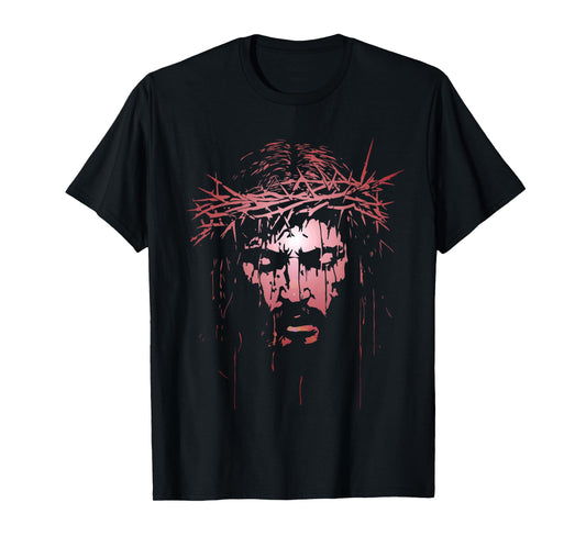 Jesus Christ Crown of Thorns Silhouette T-Shirt