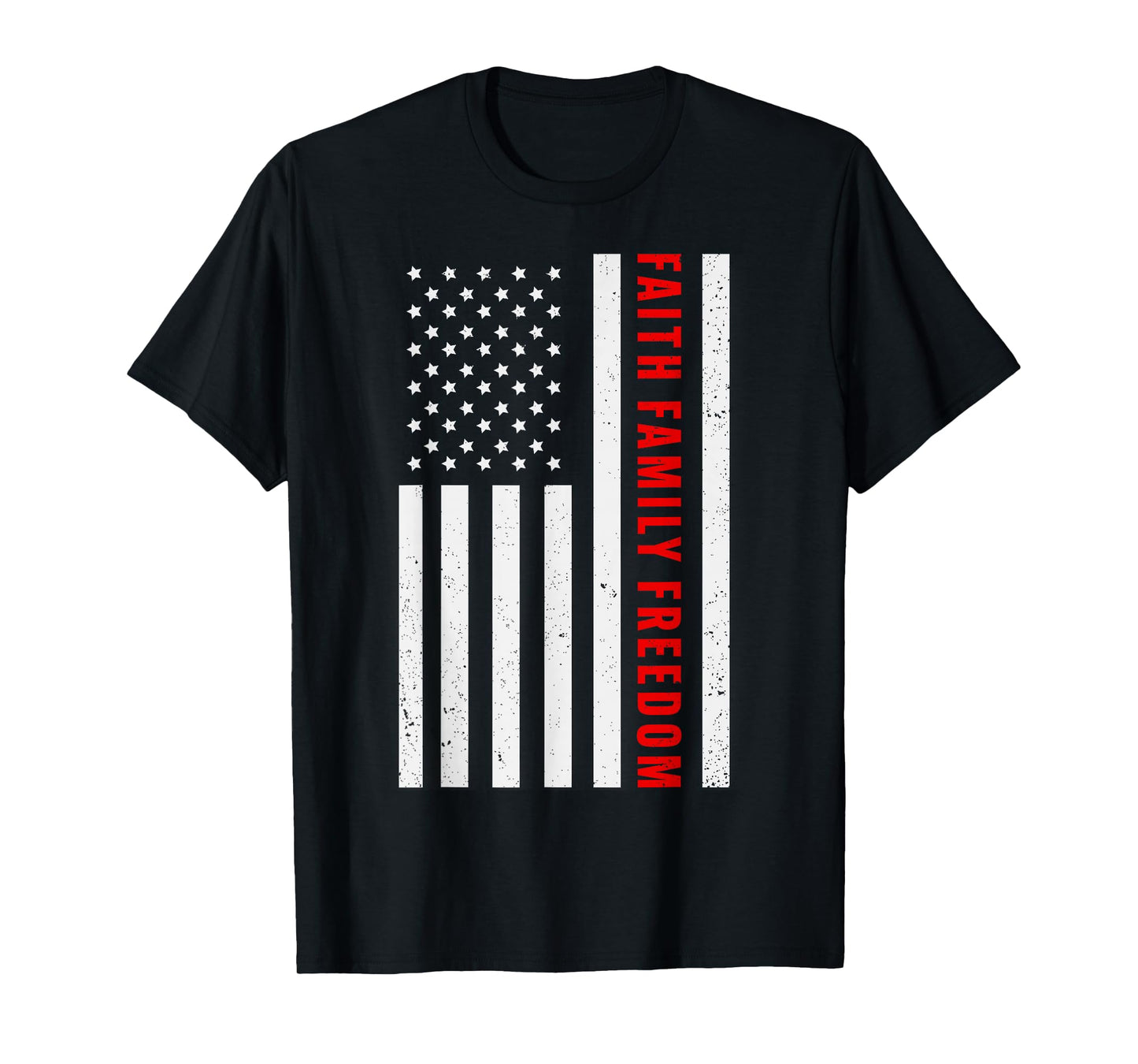 Faith Family Freedom American Flag Christian T-Shirt