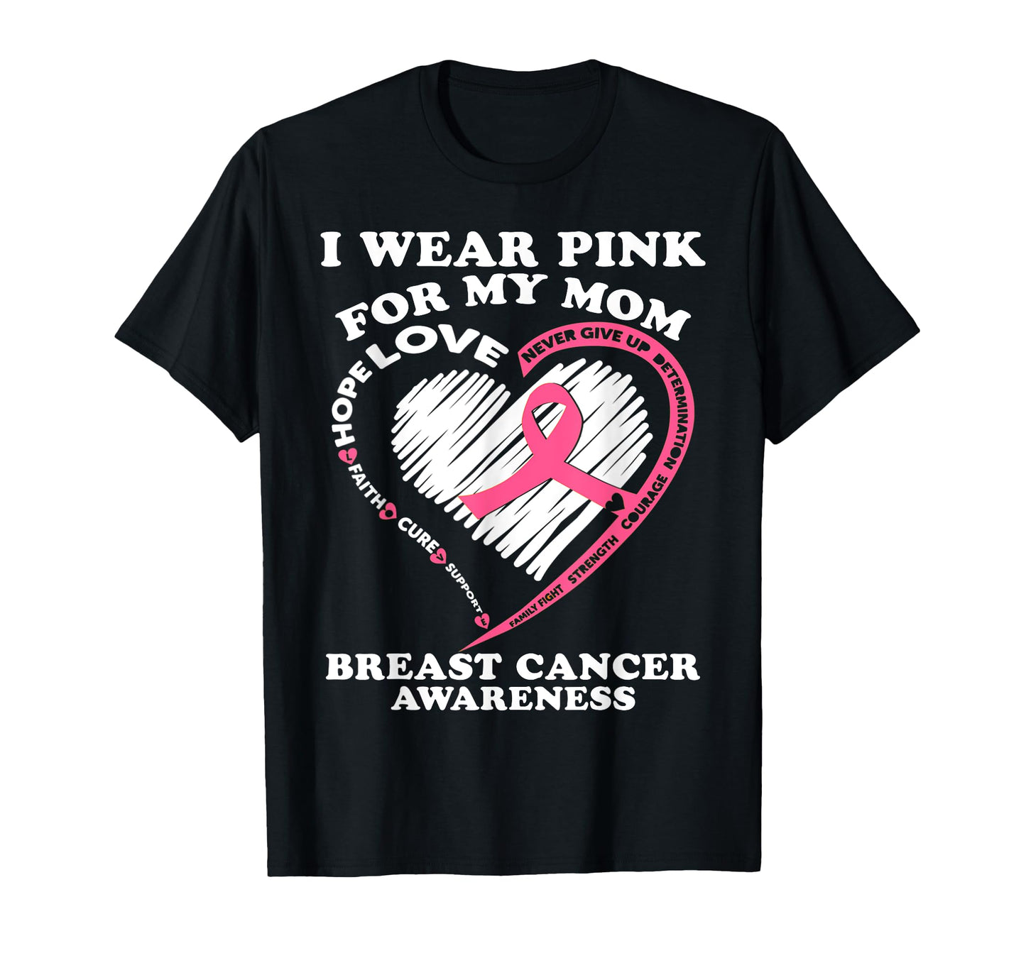 I Wear Pink for My Mom Breast Cancer Awareness Month T-Shirt