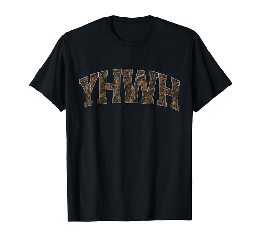 Camouflage YHWH Yahweh Christian Camo Hunting T-Shirt