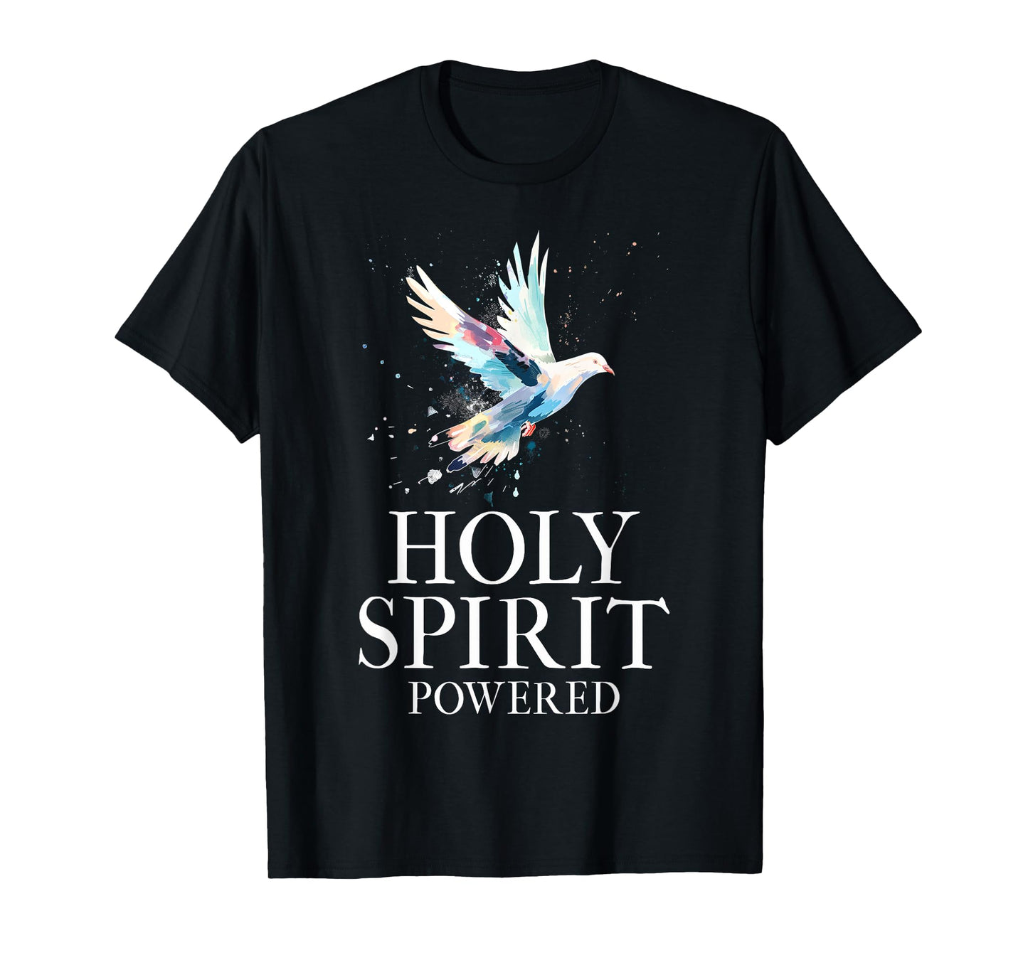 Christian White Dove Bird Watercolour Holy Spirit T-Shirt