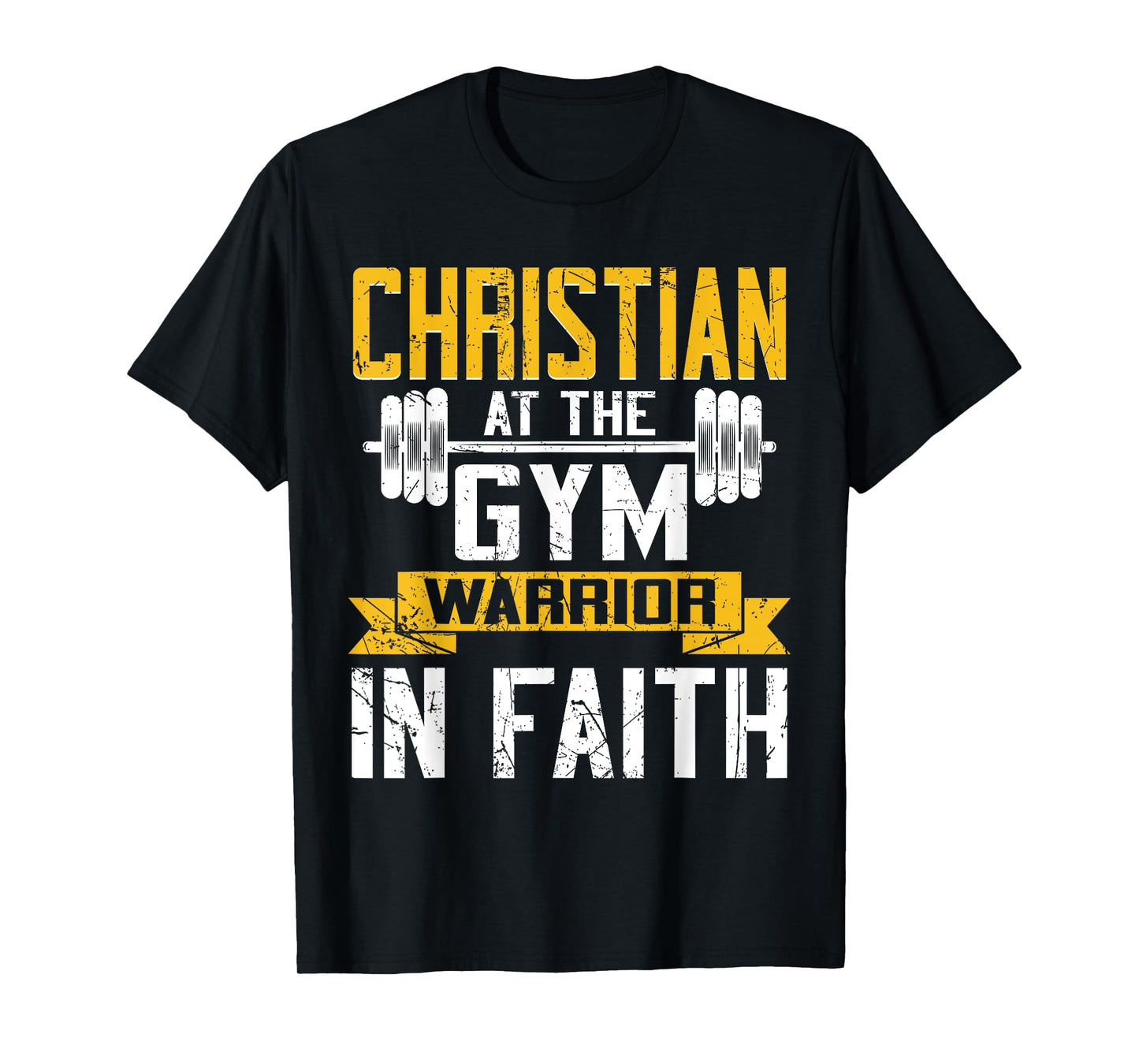 Gym Christian Tee For Men Women Jesus Christian At The Gym Workout Weightlifting Fitness T-Shirt