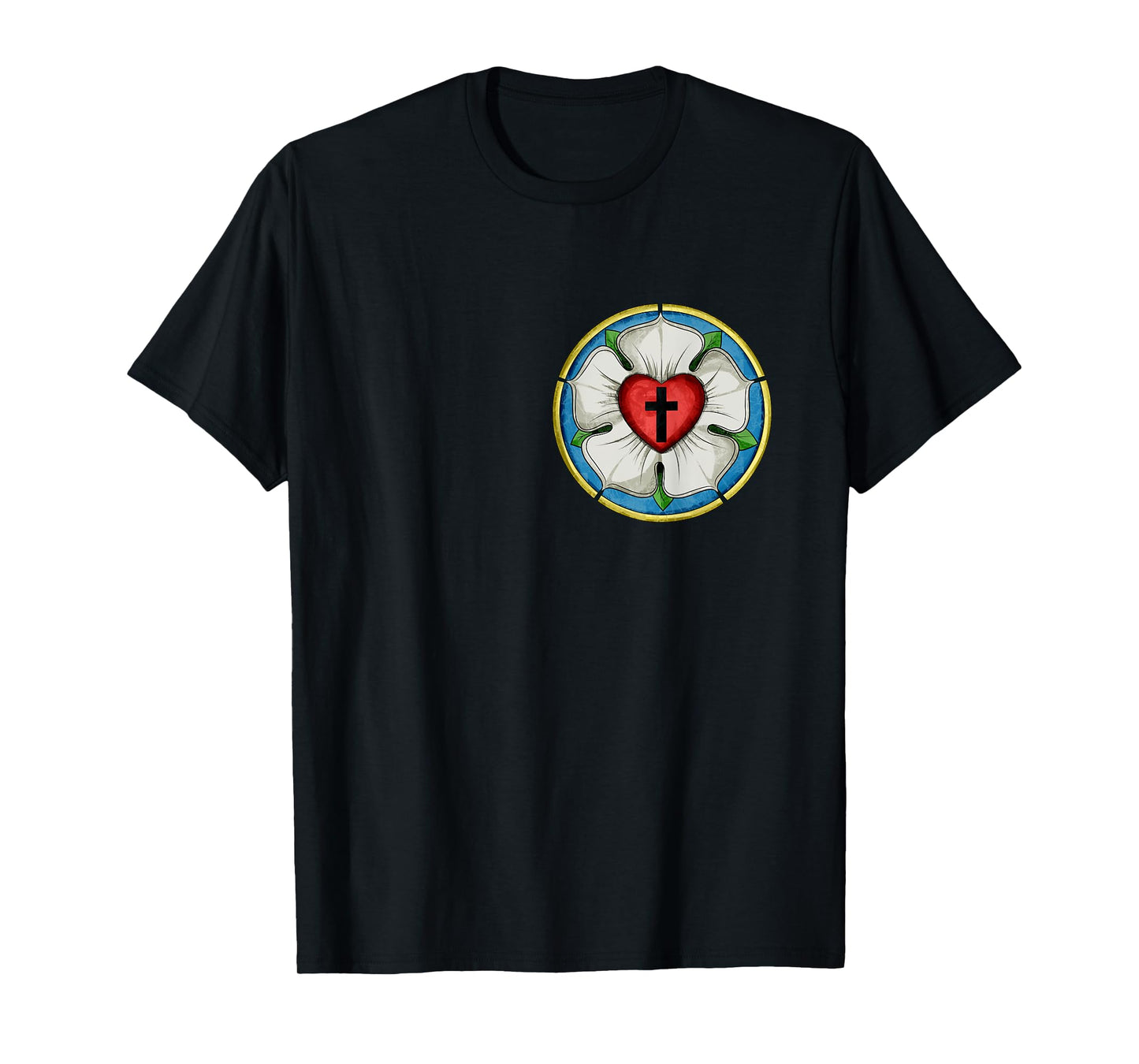 LUTHER ROSE SEAL LUTHERAN SYMBOL CHRISTIAN CROSS T-Shirt