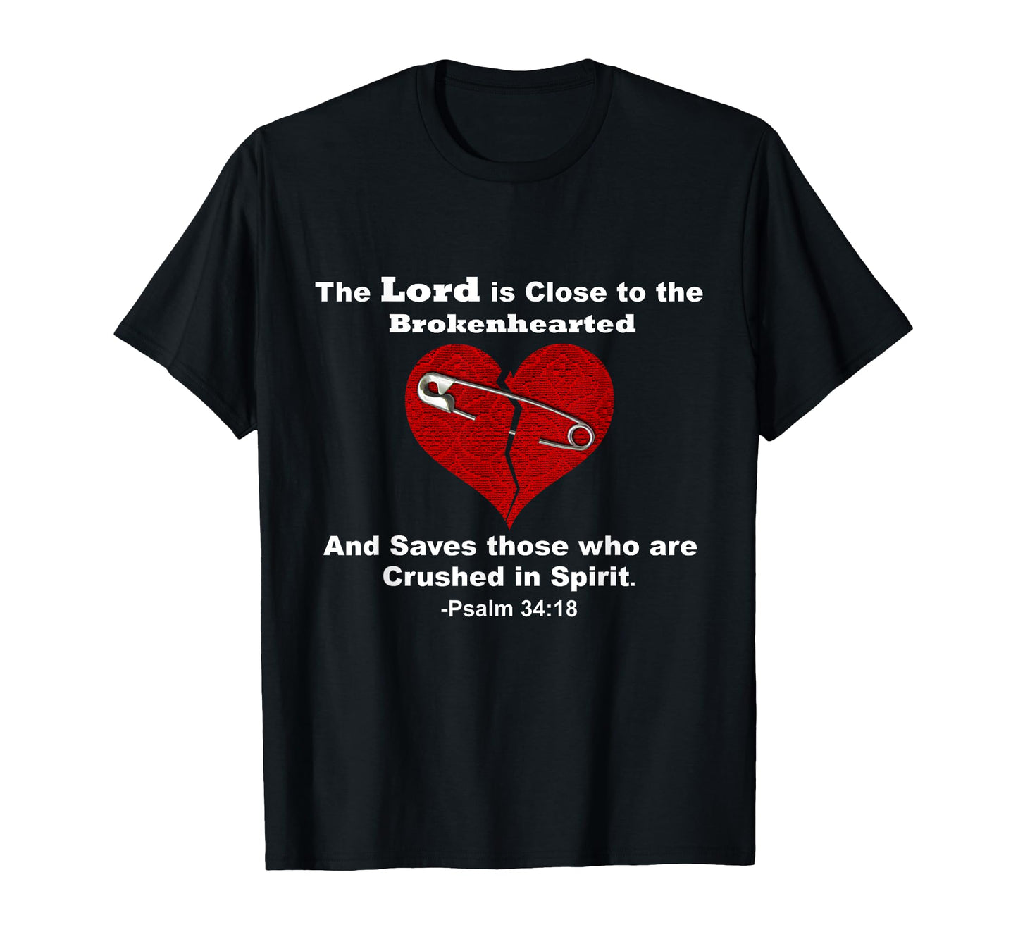 Jesus Lord Saves Brokenhearted Heart Broken Girl Women Boy T-Shirt