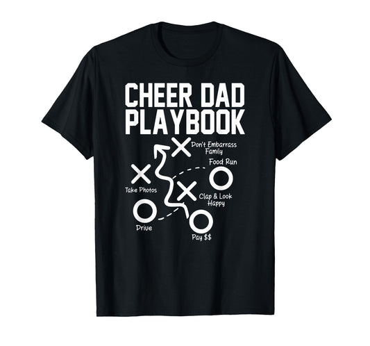 Cheer Dad Playbook Funny design T-Shirt
