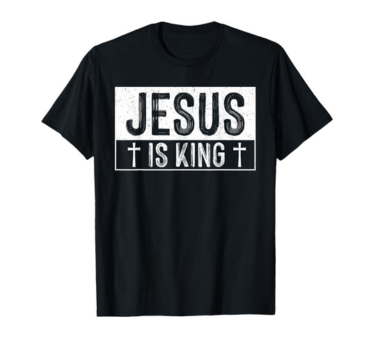 Cute Jesus is King Christian - Inspirational Religious Faith T-Shirt
