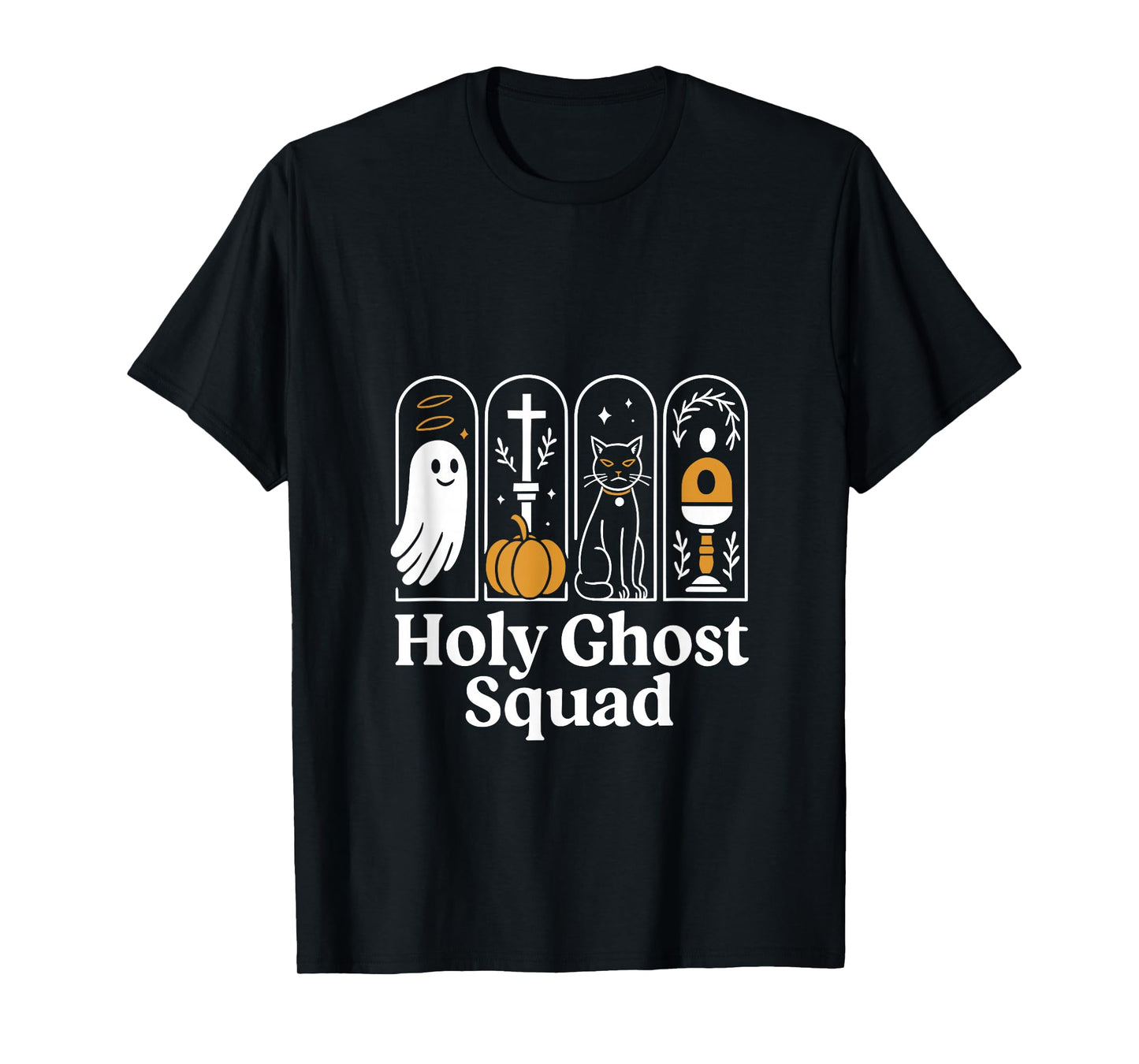 Holy Ghost Squad, Cute Ghost Jesus Christian Halloween Tees T-Shirt