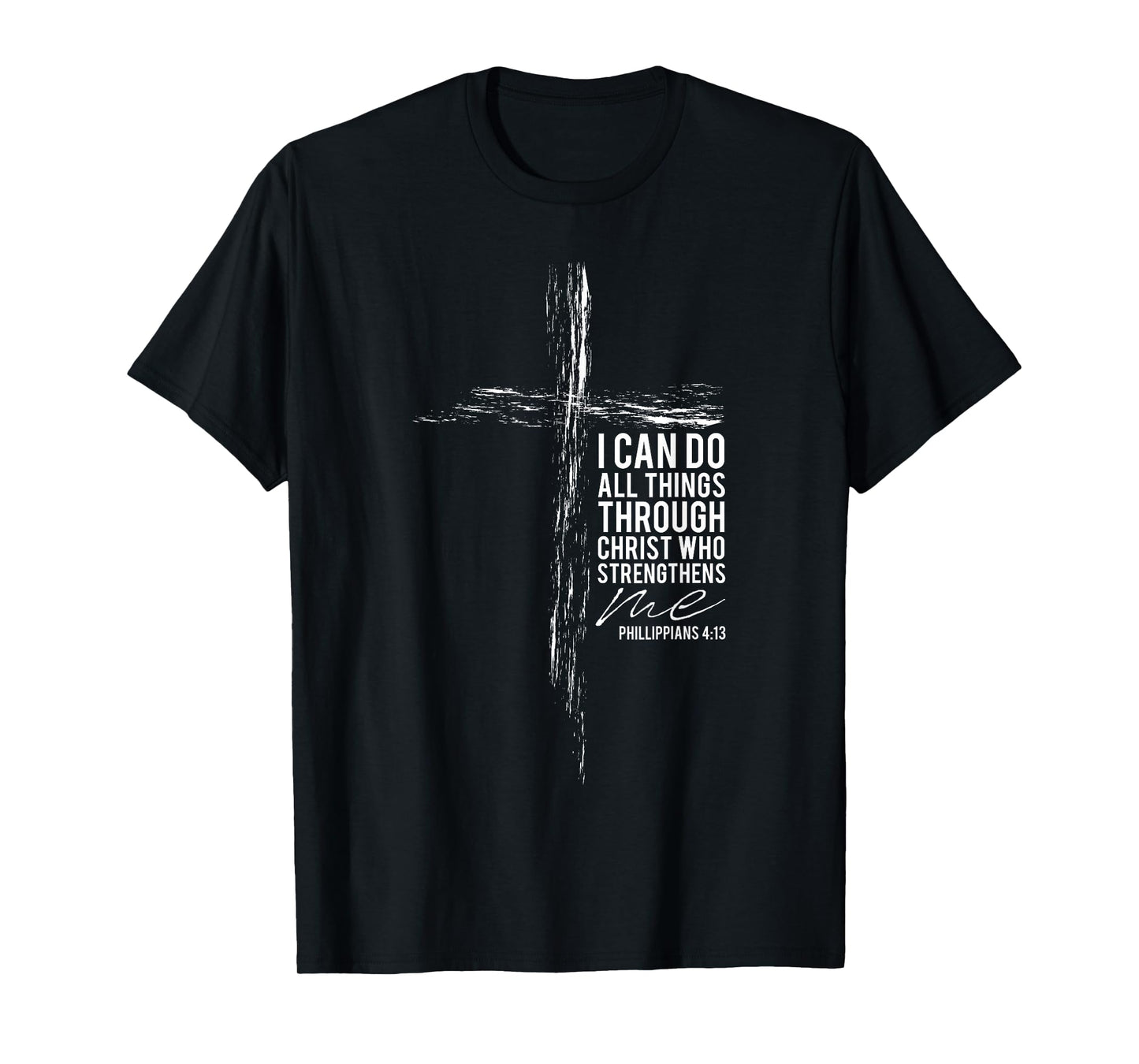 Philippians 4:13 Cross Christian Bible Verse Religious Faith T-Shirt