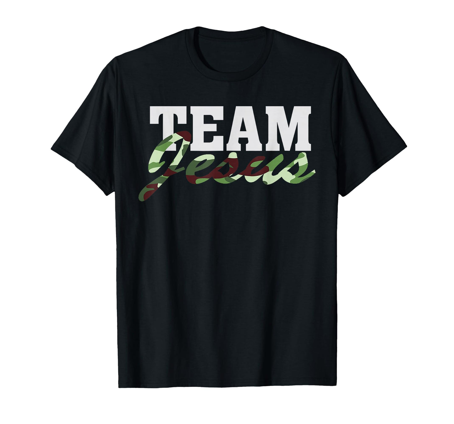 Camo Christian God Faith Team Jesus Religious T-Shirt