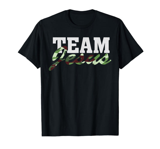 Camo Christian God Faith Team Jesus Religious T-Shirt