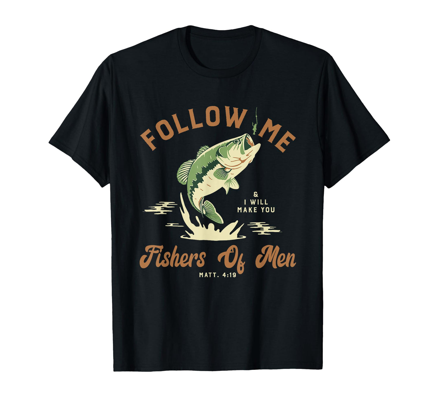 Fishers Of Men Retro Vintage Christian Bible Gift For Men T-Shirt