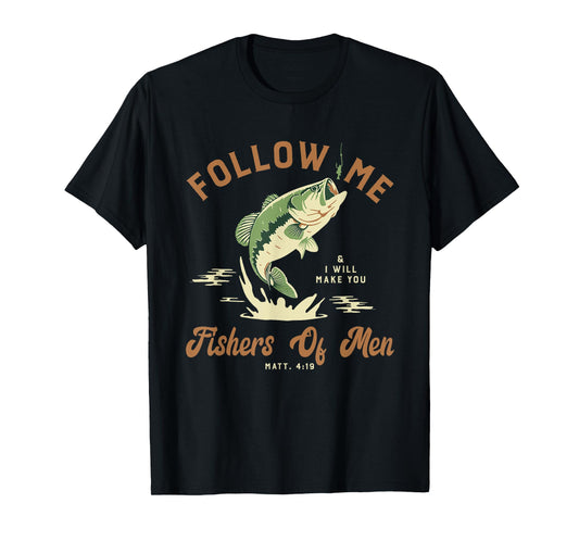 Fishers Of Men Retro Vintage Christian Bible Gift For Men T-Shirt