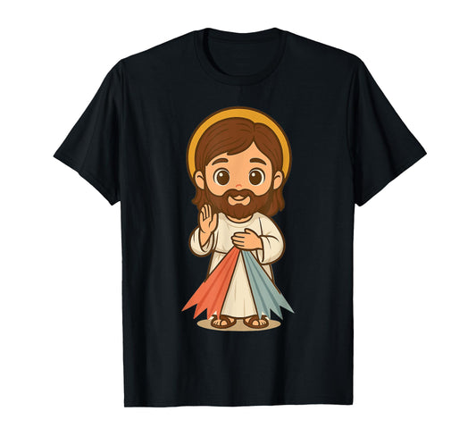 Divine Mercy Image Jesus I Trust in You Catholic Prayer Kids T-Shirt