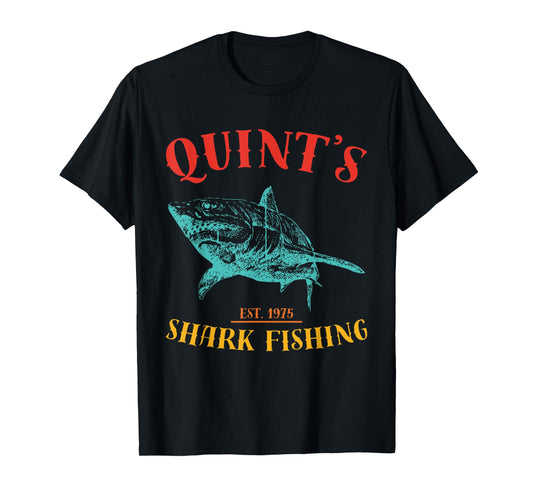 Quint’s Shark est. 1975 Fishing Funny Retro Fishing T-Shirt