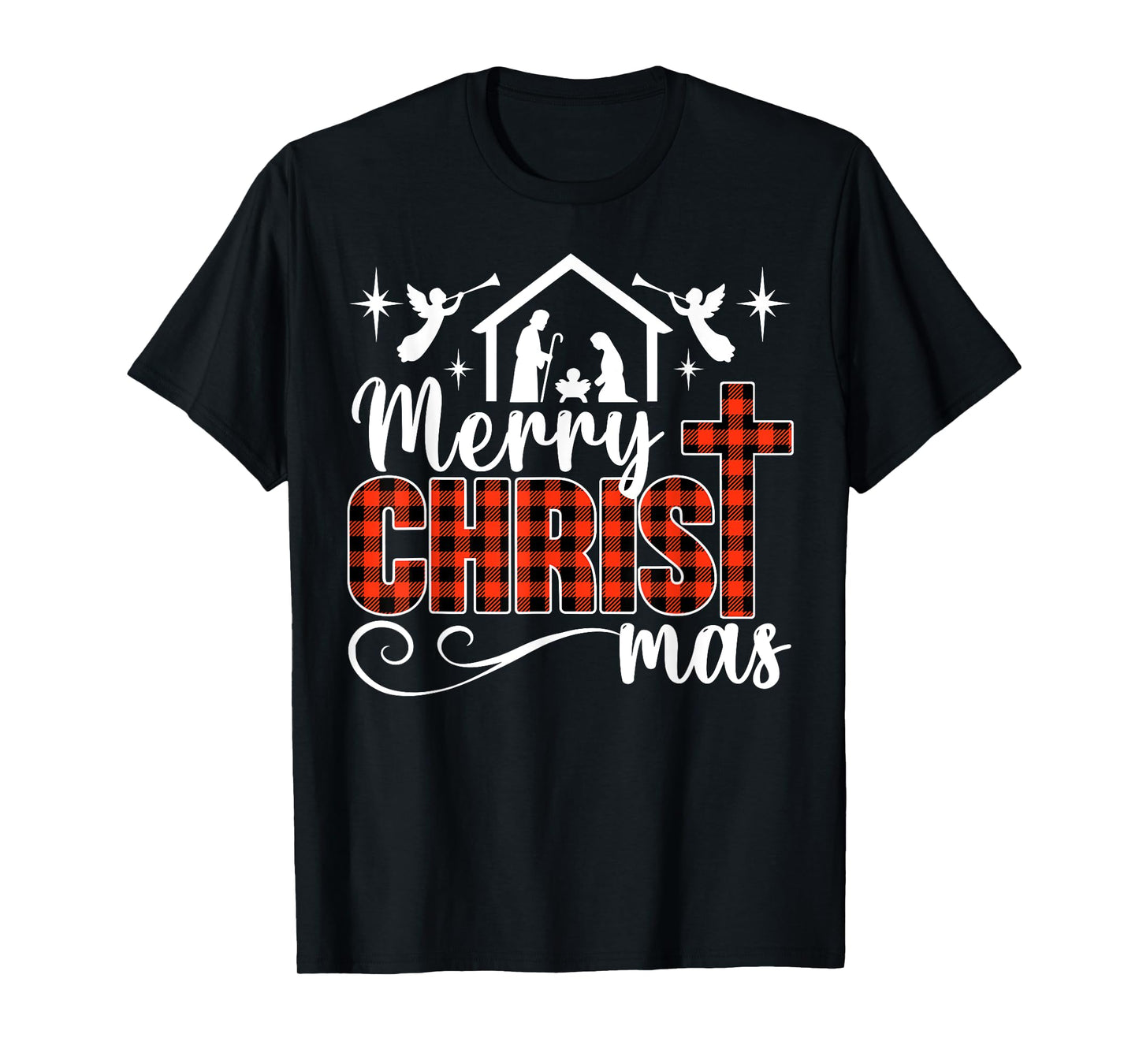 Merry Christ Mas Christian Christmas Jesus Christmas Family T-Shirt