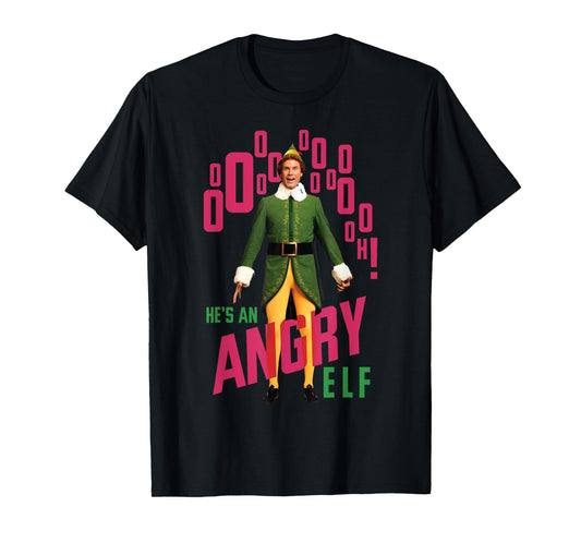 Elf Buddy He's An Angry Elf Quote Christmas T-Shirt