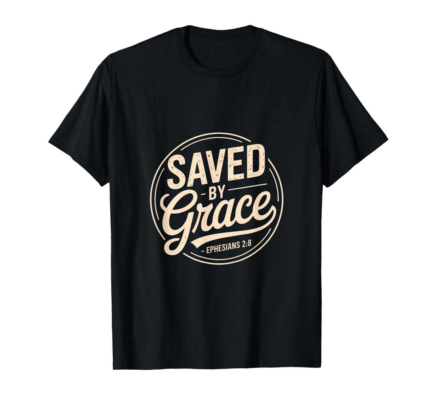 Saved by Grace Ephesians 2 8 Christian Scripture Bible T-Shirt