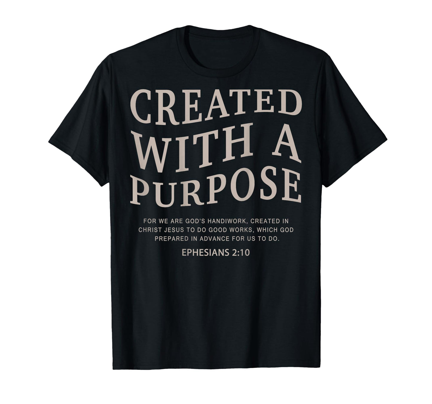 Created With A Purpose Cute Christian Teen Girls Women Jesus T-Shirt