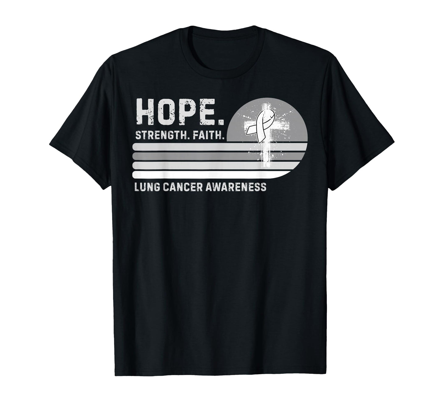 Faith Vintage Lung Cancer Awareness T-Shirt