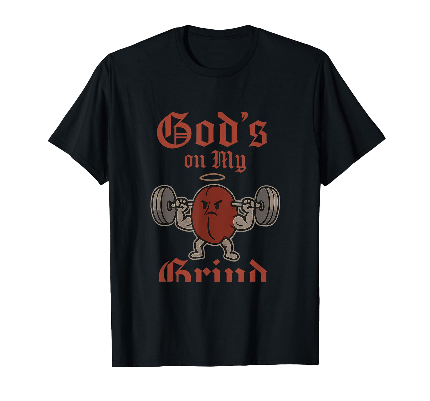 God’s On My Grind Christian Men Gym Workout Design T-Shirt