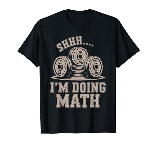Shhh I'm Doing Math Funny Christian Gym Workout Jesus Women T-Shirt