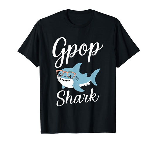 G-Pop Shark Funny Matching Family Grandpa GPop T-Shirt
